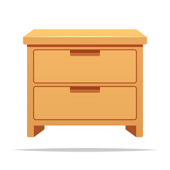 Bedside table vector isolated illustration
