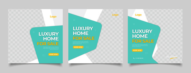 Real estate instagram social media post web banner