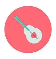 Fototapeta na wymiar Guitar Colored Vector Icon