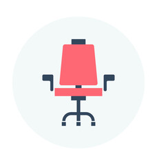 Mesh Chair Colored Vector Icon