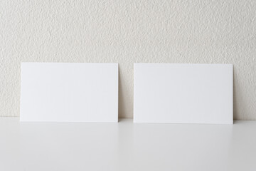 Blank business card for template mockup on white background.