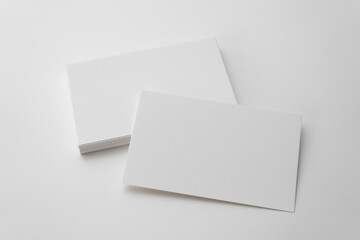 Blank business card for template mockup on white background.