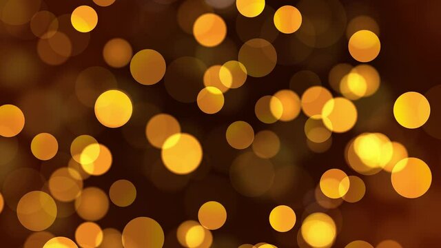 3d 4k Animation Particles gold bokeh glitter awards dust abstract loop background. Beautiful Gold Floating Dust Particles with Flare in Slow Motion. Dynamic Wind Particles In The Air With Bokeh.
