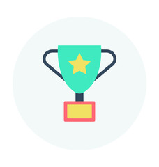 Trophy Colored Vector Icon