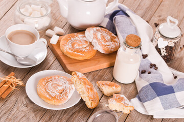 Sweet pastry swirls.
