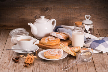 Sweet pastry swirls.
