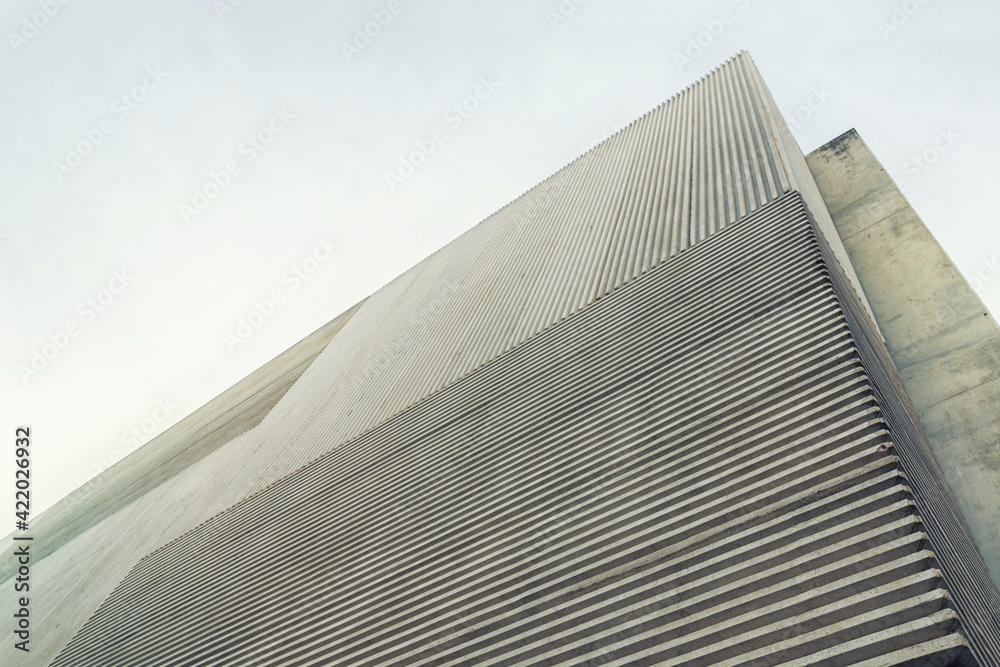 Aufkleber abstract architecture. close up of a contemporary building facade.