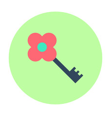 Key Colored Vector Icon