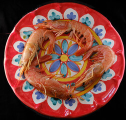 Prawns in a dish
