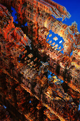 Ruin on an alien planet, abstract lost place. 3d fractal graphic, part of a huge fractal, calculated with Mandelbulb 3D program, JPEG Grafik