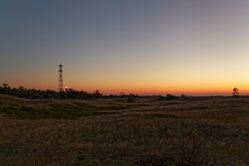 Abendstimmung am Dar&szlig;er Ort an der Ostsee in der Kernzone des Nationalpark Vorpommersche Boddenlandschaft am Dar&szlig;er Weststrand, Mecklenburg Vorpommern, Deutschland
