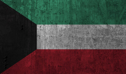 Kuwait grunge style flag. Vector EPS10