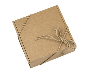 brown cardboard packaging on a white background