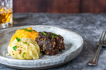 Haggis, neeps and tatties