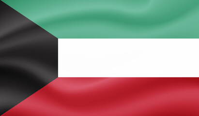 Kuwait grunge style flag. Vector EPS10