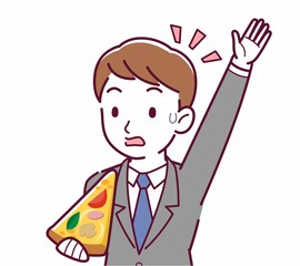 ピザを食べる人