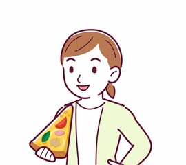 ピザを食べる人