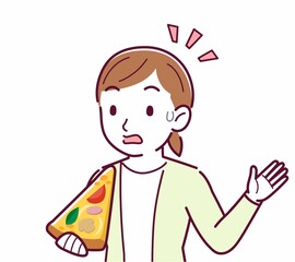 ピザを食べる人