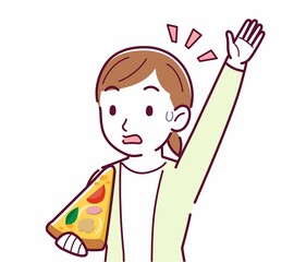 ピザを食べる人