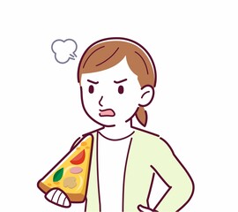 ピザを食べる人