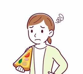 ピザを食べる人