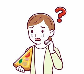 ピザを食べる人