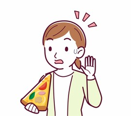 ピザを食べる人