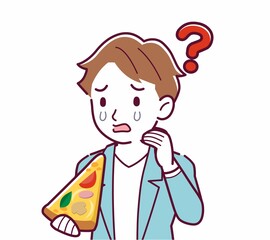 ピザを食べる人