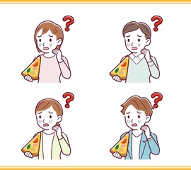 ピザを食べる人