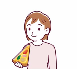 ピザを食べる人