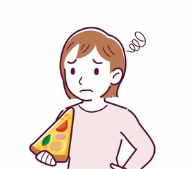 ピザを食べる人