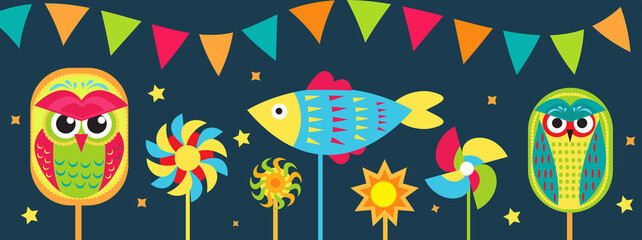 Happy Pohela Boishakh banner. Bengali New Year template for your design. Vector Illustration