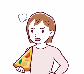 ピザを食べる人