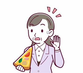 ピザを食べる人