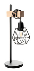 Modern lamp on white background. Idea for interior design