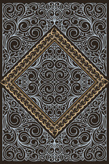 Decorative ornate retro design card