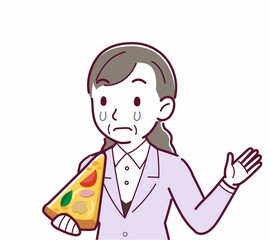 ピザを食べる人