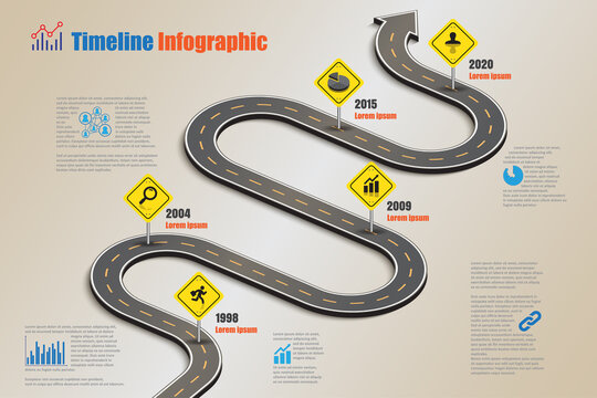 Business road map timeline infographic icons designed for abstract background template milestone element modern diagram process technology digital marketing data presentation chart Vector illustration