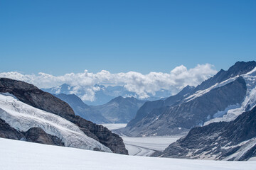 Fototapeta na wymiar U nterwegs auf dem Jungfraujoch, Schweiz