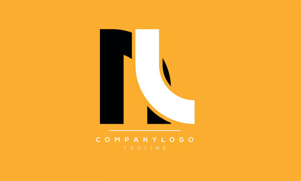 Abstract Letter Initial NL lN Vector Logo Design Template