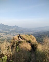 hiking in the mountains