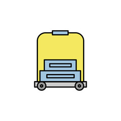 trolley with suitcases icon. Element of travel illustration. Signs and symbols can be used for web, logo, mobile app, UI, UX