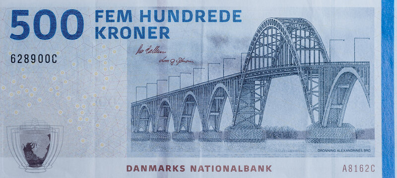 World money collection. Fragments of Denmark money