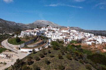 Fototapeta na wymiar vista del municipio de Cartajima en la comarca del valle del Genal, Málaga