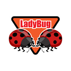 Obraz na płótnie Canvas lady bug logo isolated on white background vector illustration