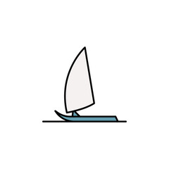 sailboat icon. Signs and symbols can be used for web, logo, mobile app, UI, UX