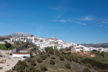 Fototapeta na wymiar vista del municipio de Cartajima en la comarca del valle del Genal, Málaga