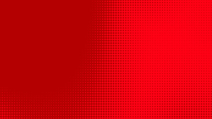 Dots halftone red color pattern gradient texture with technology digital background. Dots pop art comics with summer background.