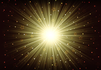 Fototapete 光輝く集中線 スピード感のある青いグラデーション 中央がまぶしく光る Yuki Shibaura