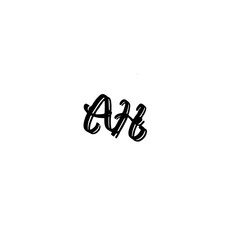 Initial AH handwritten monogram and elegant logo design